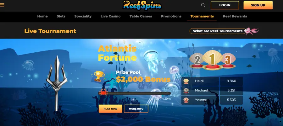 Reef Reels bonus code